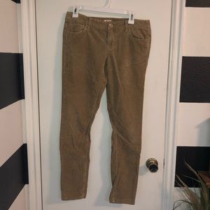 Tan corduroy skinny fit pants, size 9 juniors